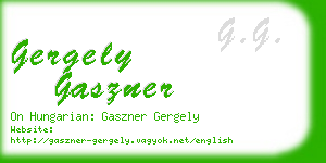 gergely gaszner business card